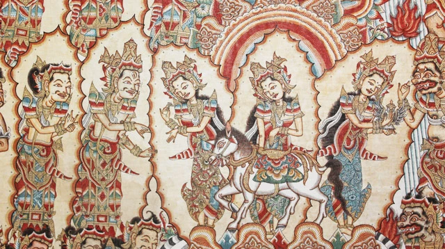 traditional wayang kamasan painting