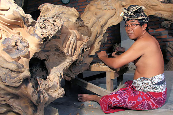 mas village, bali wood carving