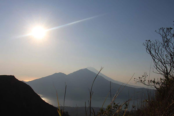 mount batur, view, at the top
